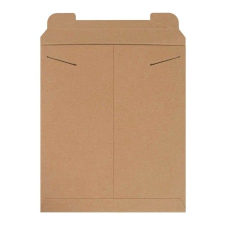 The Packaging Wholesalers Stayflats Tab Lock Mailers, 12-3/4"W x 15"L, Kraft, 100/Pack ENVRM4SFK